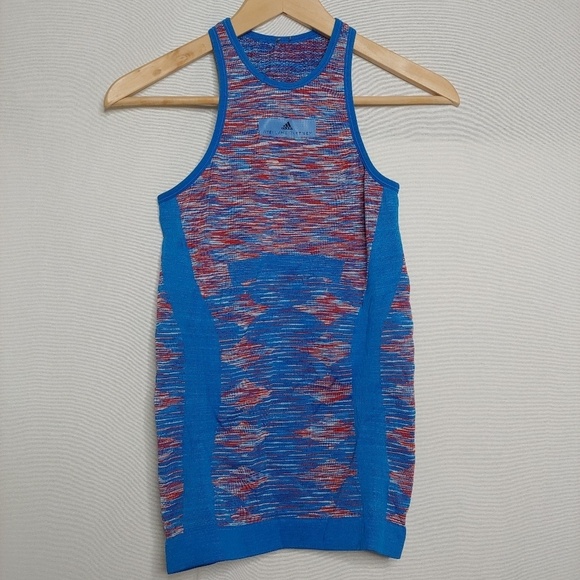 Adidas x Stella McCartney Seamless Tank Spaceday Blue White Red High Cut‎ Small - Picture 2 of 8